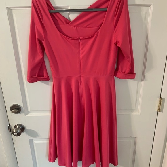NWT Black Halo Retro Jackie O Swing Dress Fuchsia Pop 10 - Picture 5 of 11